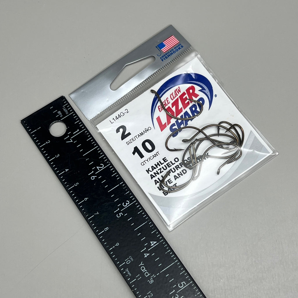 EAGLE CLAW (5 PACK) All Purpose Khale Live/Chunk Bait Bronze #2 10pc L144G-2 – view 7