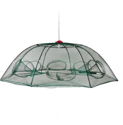 Strengthened 4-20 Holes Automatic Fishing Net Shrimp Cage Nylon Foldable Fish Trap Cast Net Cast Fold Crab Trap – view 4