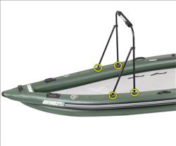 FSK16 FishSkiff™ Inflatable Fishing Boat 2 Person Swivel Seat Canopy Package – view 5