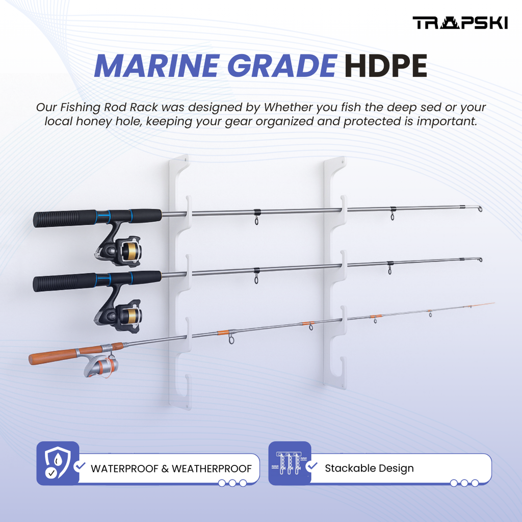 Made in the USA Fishing Rod Rack | Wall or Ceiling Mounted – view 8