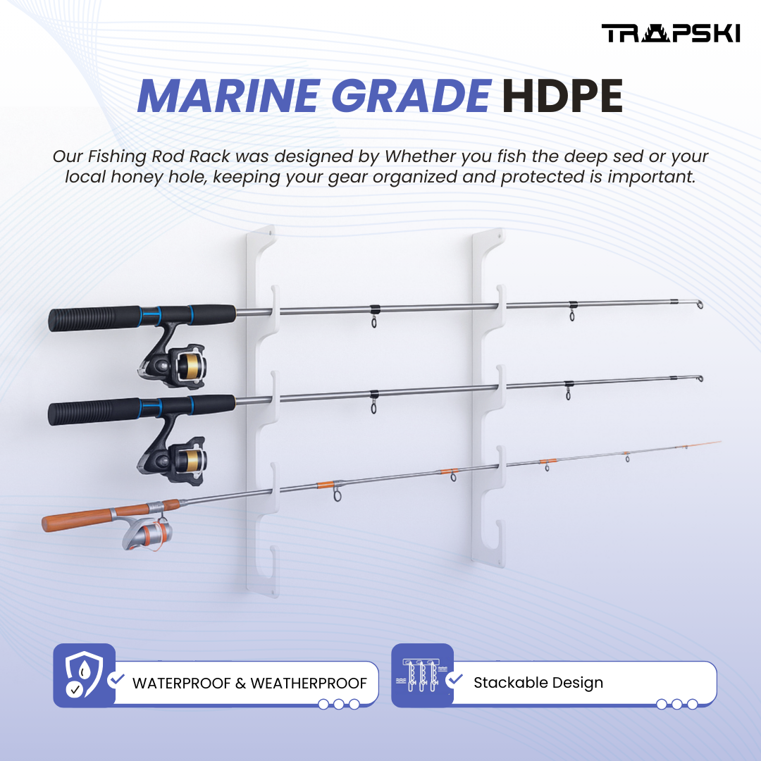 Made in the USA Fishing Rod Rack | Wall or Ceiling Mounted – view 8