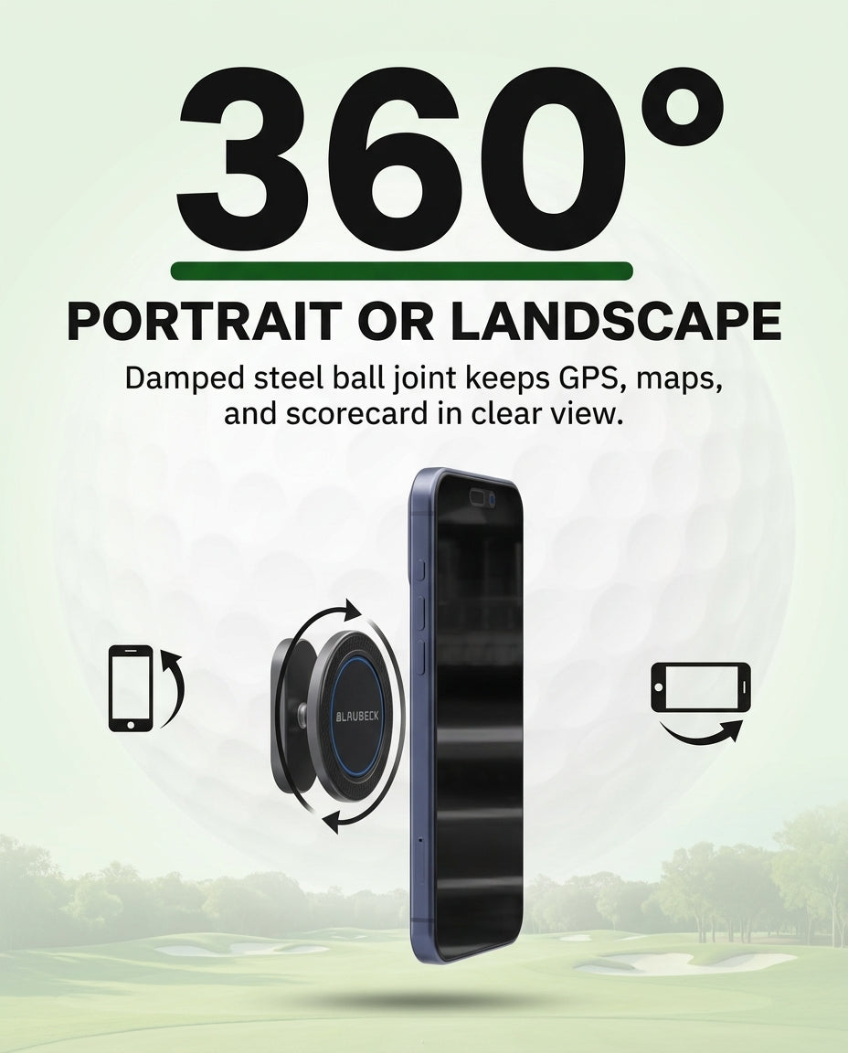 Alloy Magnetic Golf Cart Phone Holder for MagSafe & Android | BLAUBECK Golf Gifts – view 6
