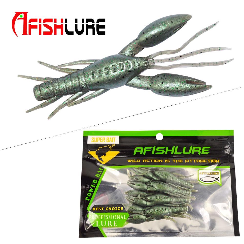 AFISHLURE 4pcs/lot  AR-14 hammer Crab clamp Shrimp 80mm 5.5g claw Bait artificial lure sauce green bait Swimbait – view 4