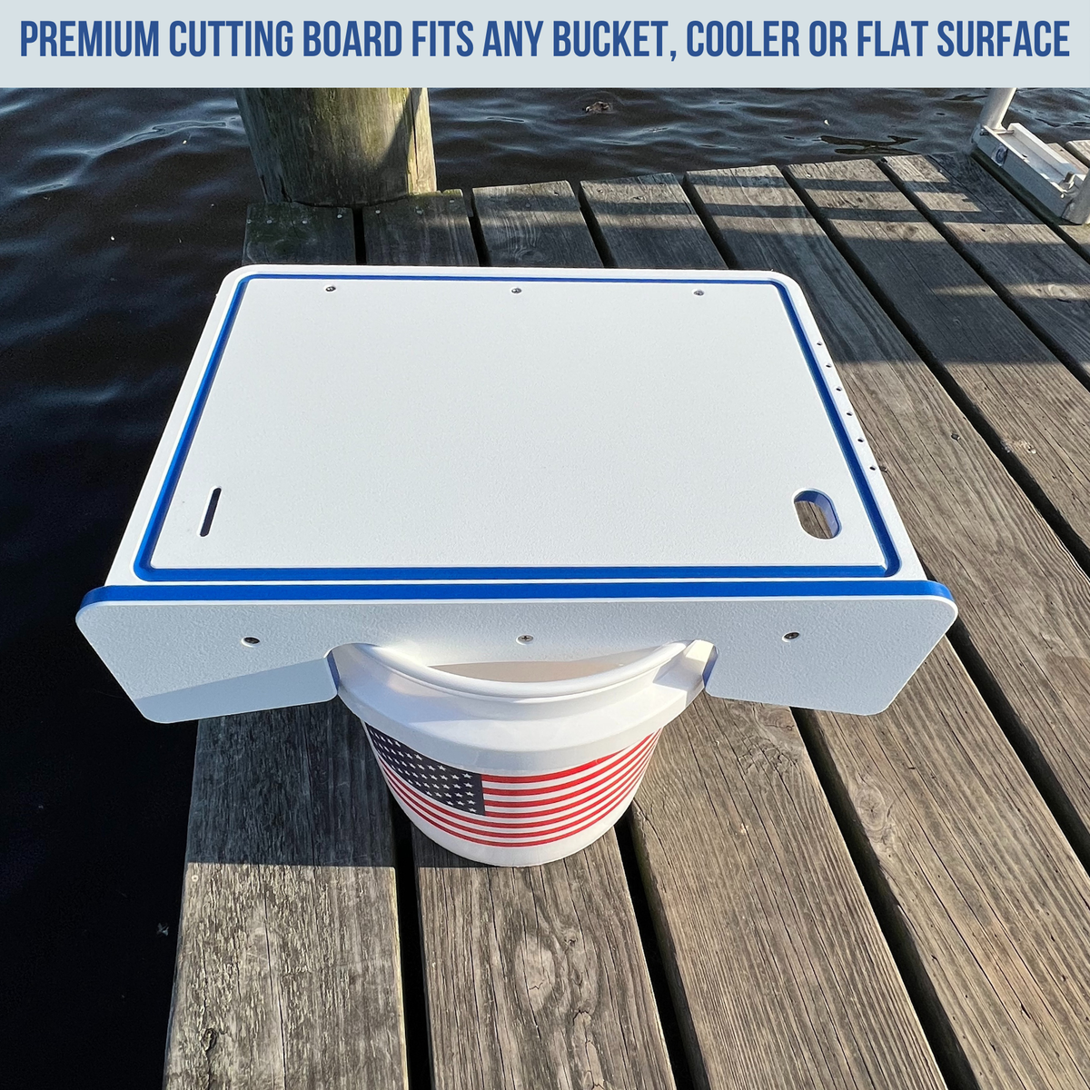 Made in the USA | Premium Single Bucket Raised 18" Fillet Table and Cutting Board – view 3