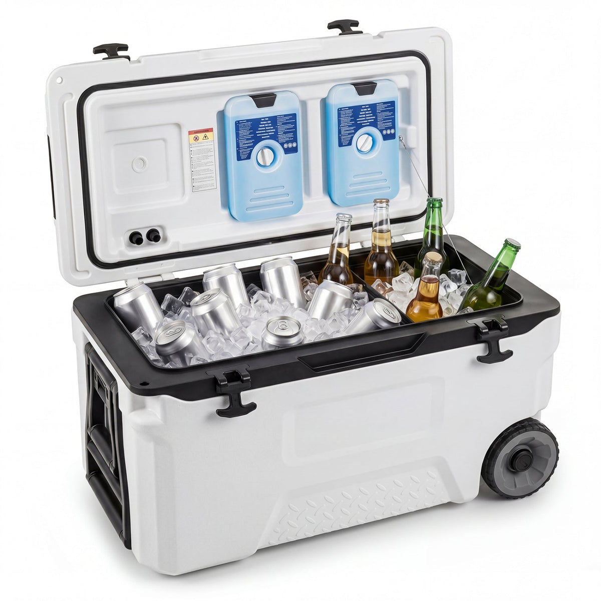 53 Quart Rolling Cooler with Wheels and Fish Ruler – view 3