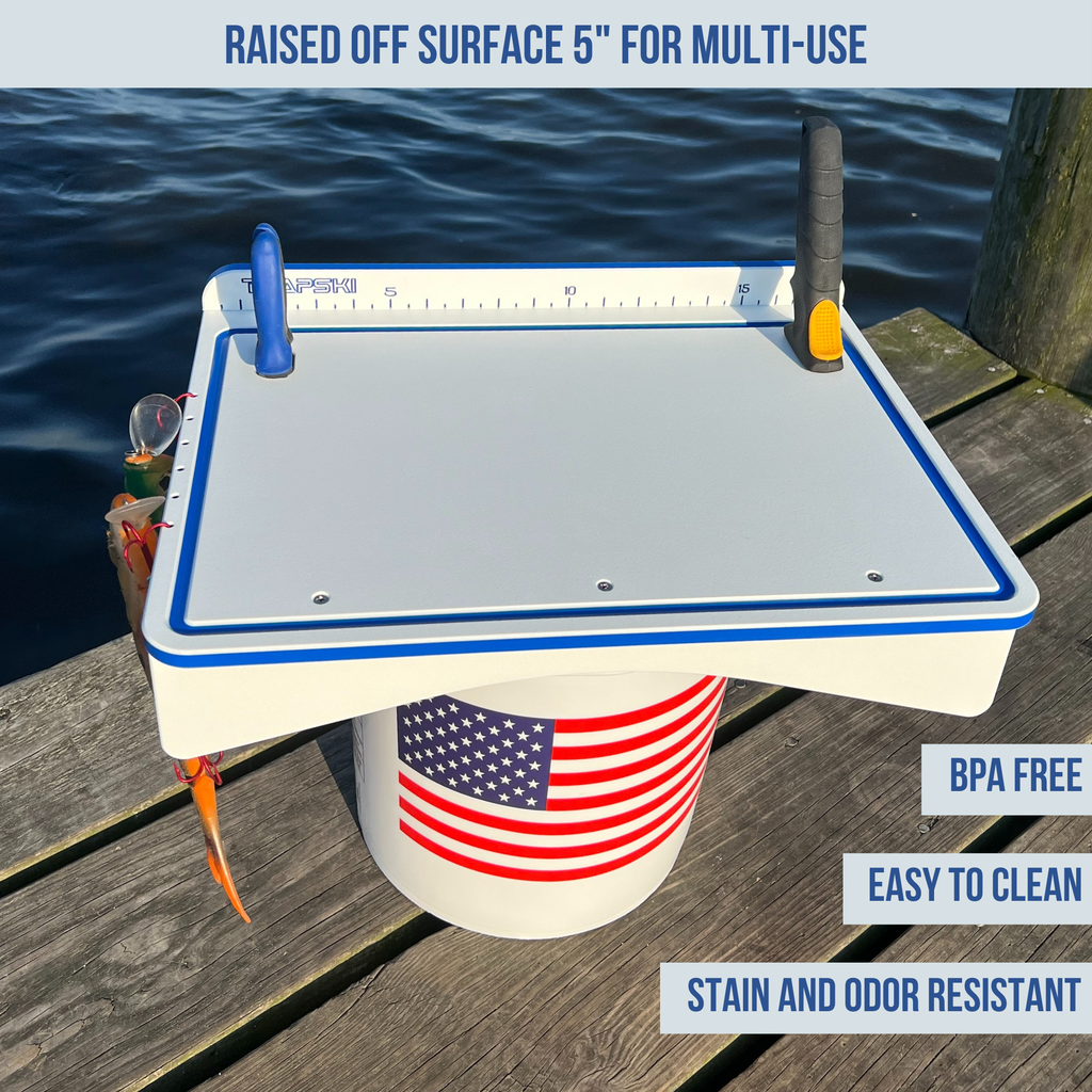 Made in the USA | Premium Single Bucket Raised 18" Fillet Table and Cutting Board – view 5
