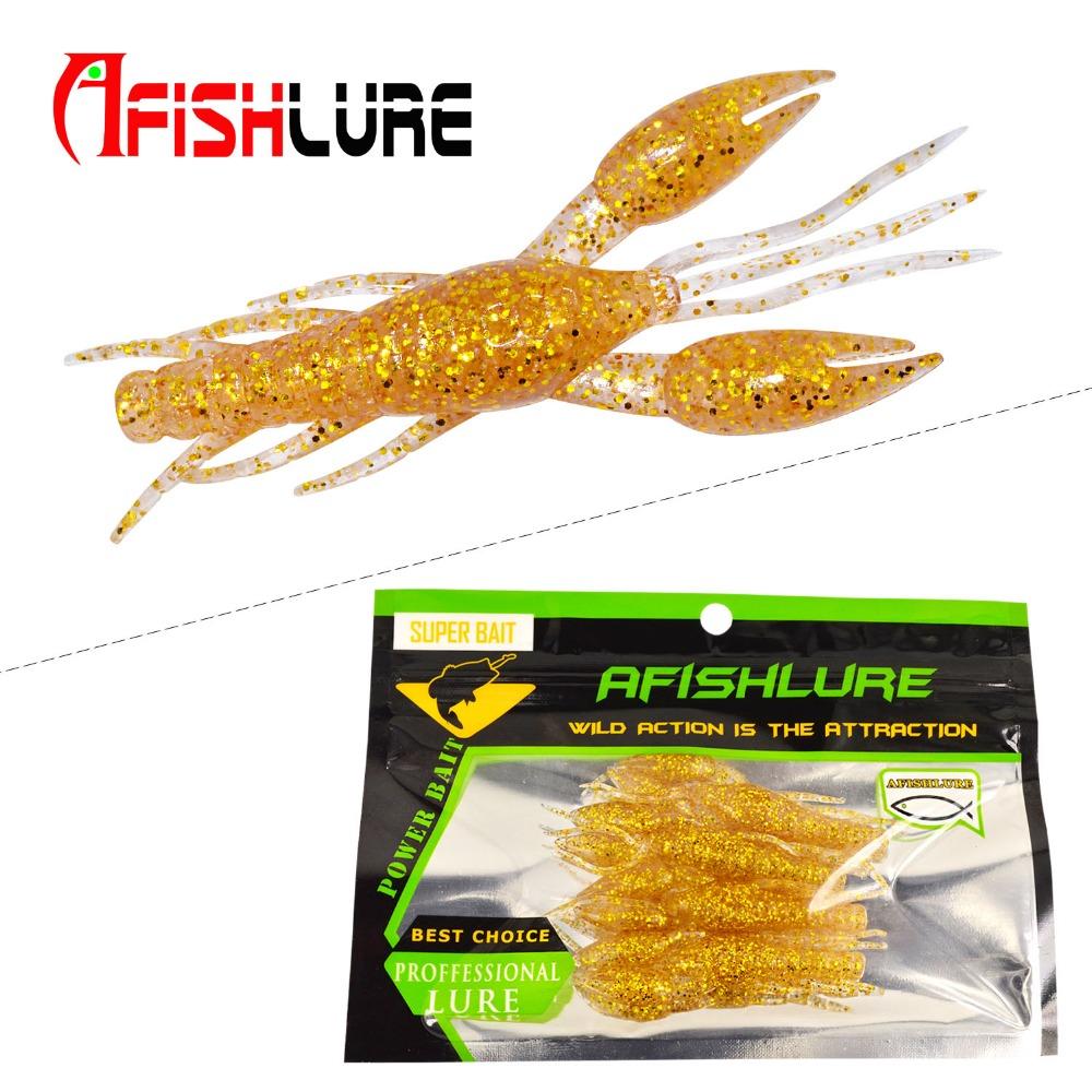 AFISHLURE 4pcs/lot  AR-14 hammer Crab clamp Shrimp 80mm 5.5g claw Bait artificial lure sauce green bait Swimbait – view 5