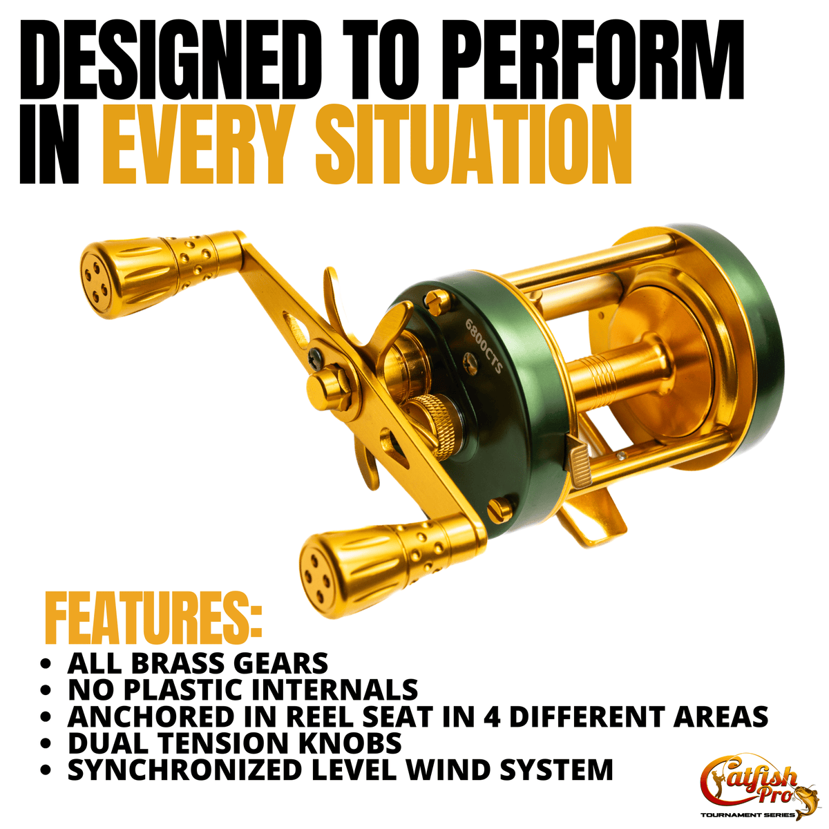 6800 CTS Round Baitcaster Reel – view 4