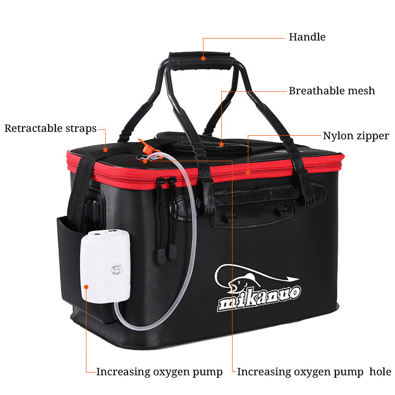 EVA Portable Fishing Bag Folding Thicken Live Fishing Box Tank Bucket Camping Fishing Tackle Fishbox Storage Bag – view 7