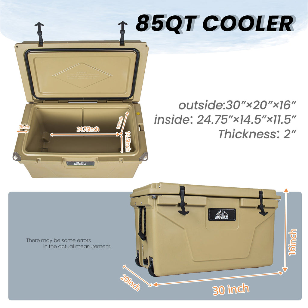 85 Quart Khaki Cooler – Bear-Resistant Rotomolded Ice Chest