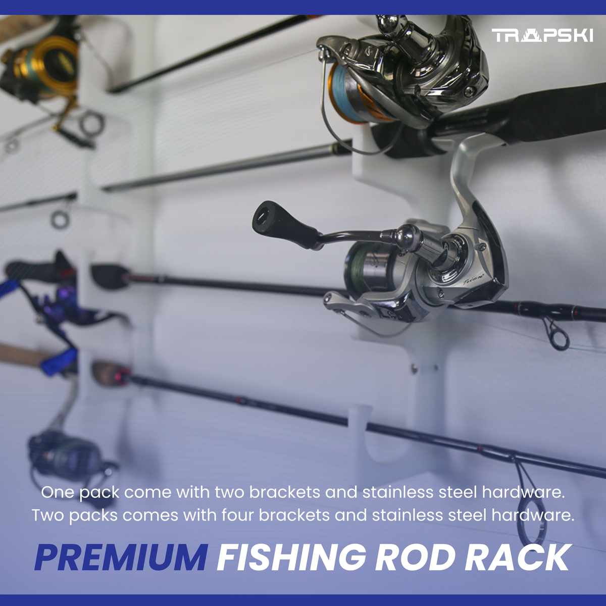 Made in the USA Fishing Rod Rack | Wall or Ceiling Mounted – view 10