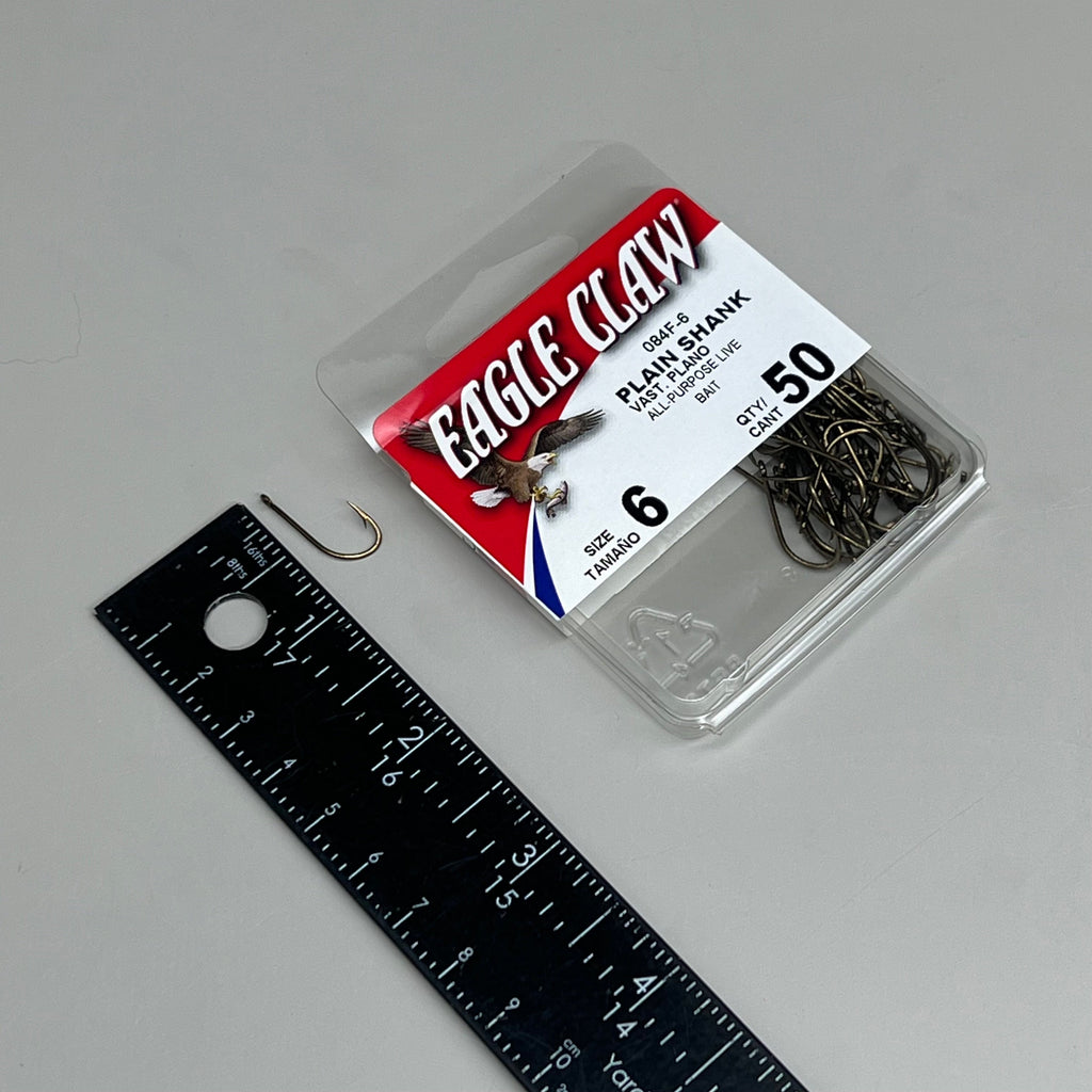 EAGLE CLAW Sharp Plain Shank All Purpose Live Bait Holder Bronze #6 50pc 084F-6 – view 5
