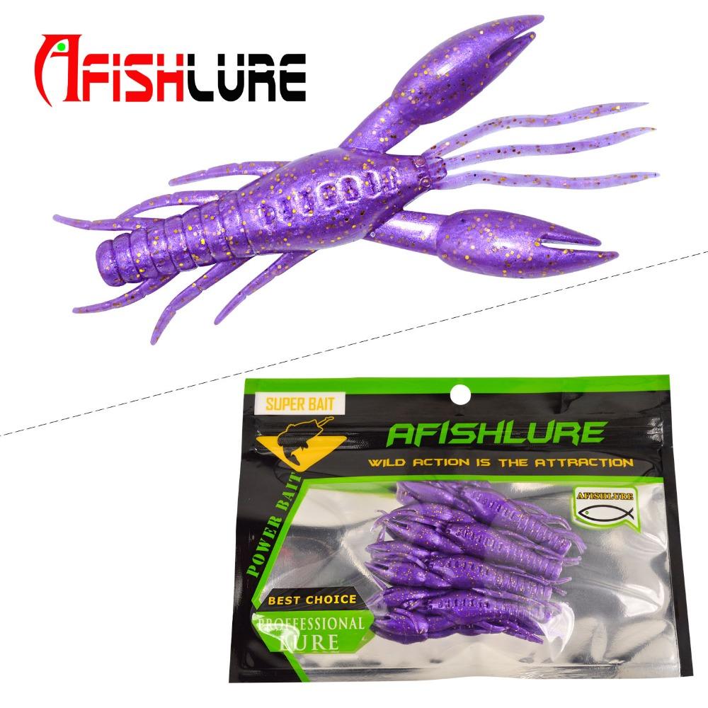 AFISHLURE 4pcs/lot  AR-14 hammer Crab clamp Shrimp 80mm 5.5g claw Bait artificial lure sauce green bait Swimbait – view 2