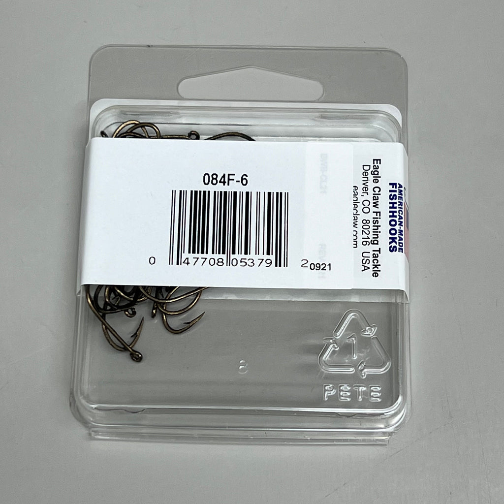 EAGLE CLAW Sharp Plain Shank All Purpose Live Bait Holder Bronze #6 50pc 084F-6 – view 6