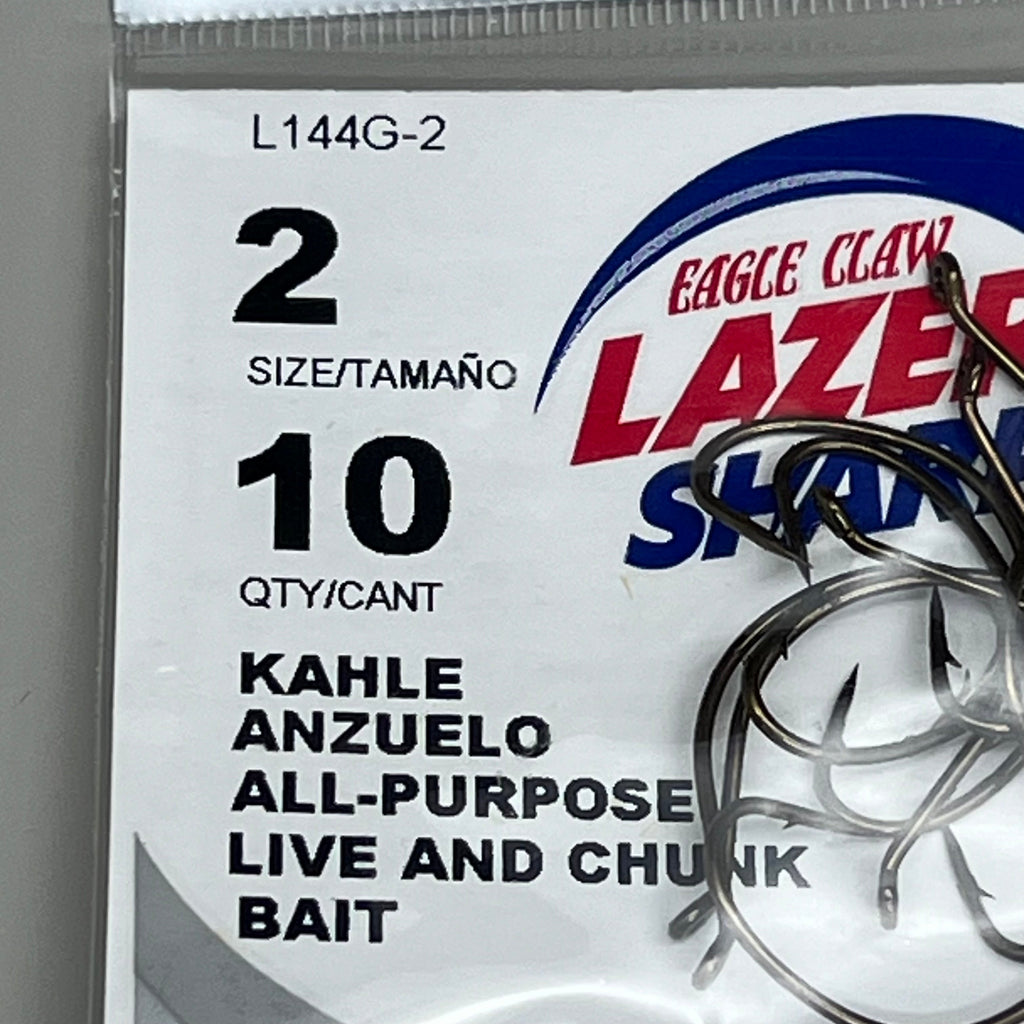 EAGLE CLAW (5 PACK) All Purpose Khale Live/Chunk Bait Bronze #2 10pc L144G-2 – view 4