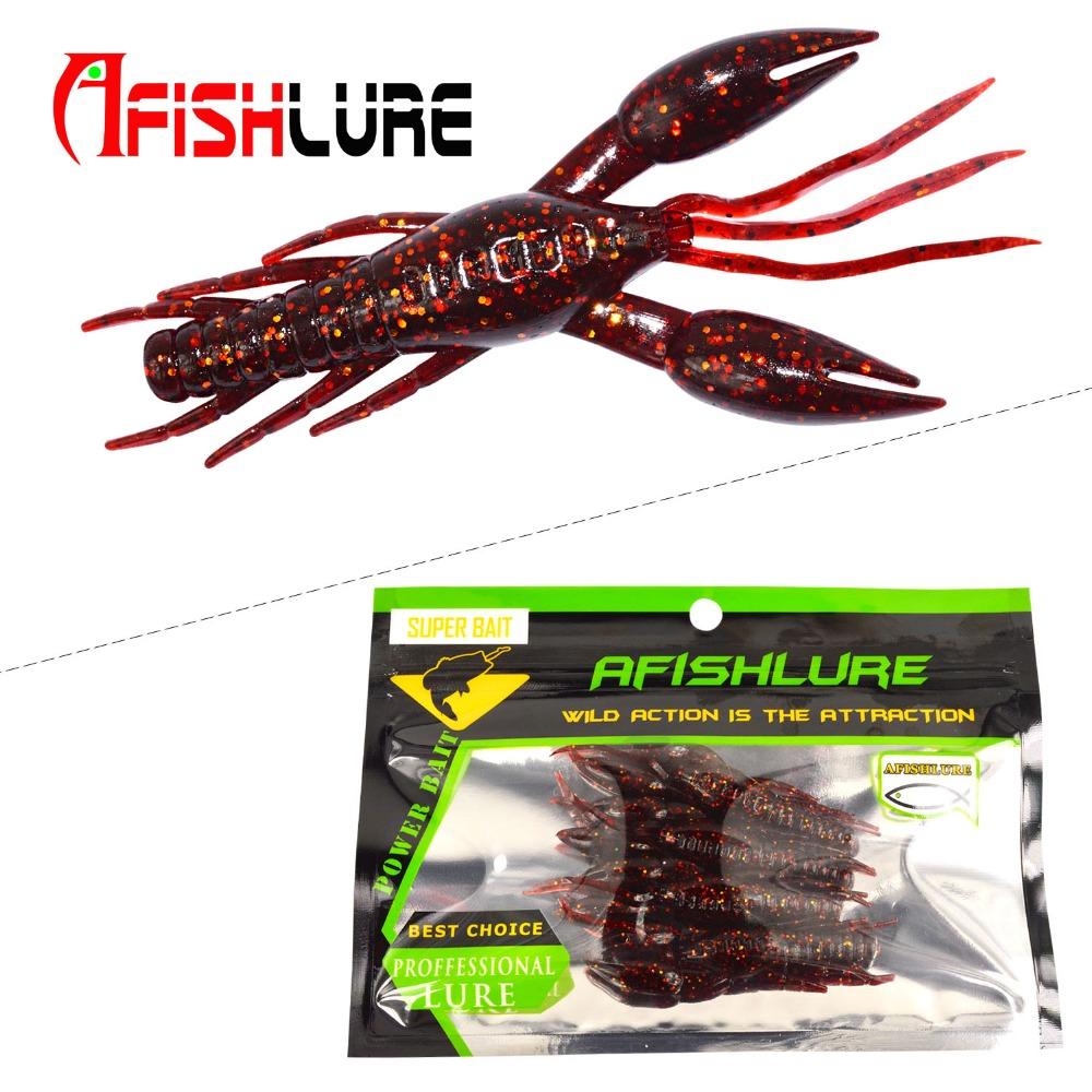 AFISHLURE 4pcs/lot  AR-14 hammer Crab clamp Shrimp 80mm 5.5g claw Bait artificial lure sauce green bait Swimbait – view 3