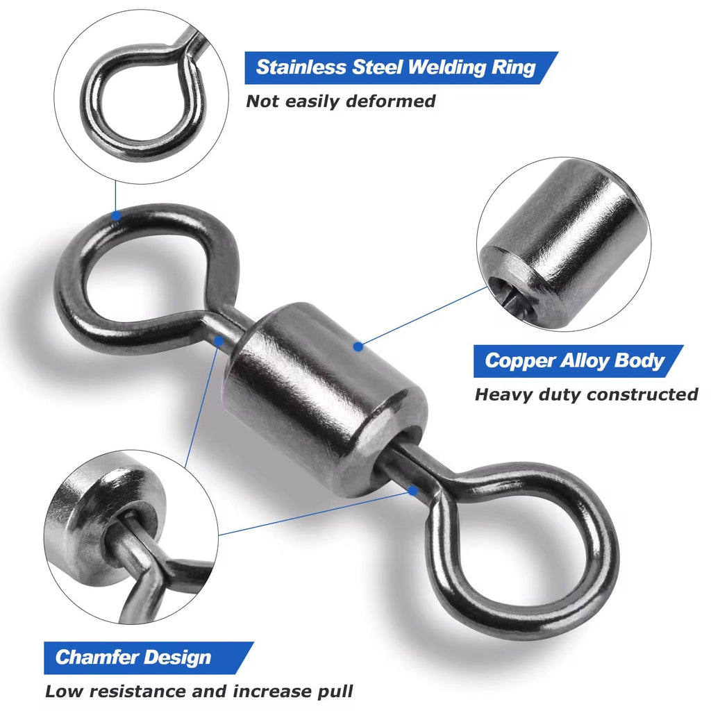 Rolling Barrel Swivels – view 2