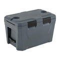 Insulated Portable Cooler Hard Shell Ice Chest with 2 Cup Holders Bottle Opener and Drain Plug