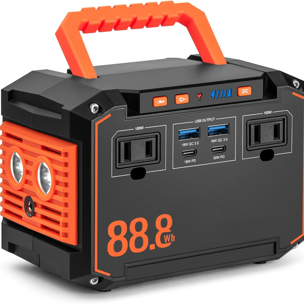300W Portable Power Station Solar Generator w/ Foldable Solar Panel Camping Backup Power Supply – view 8