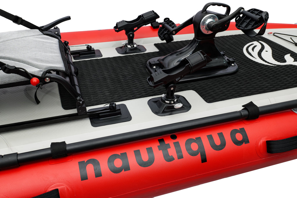 Nautiqua | ARUBA | Deluxe Paddleboard Fishing Pedal Kayak | Red – view 8