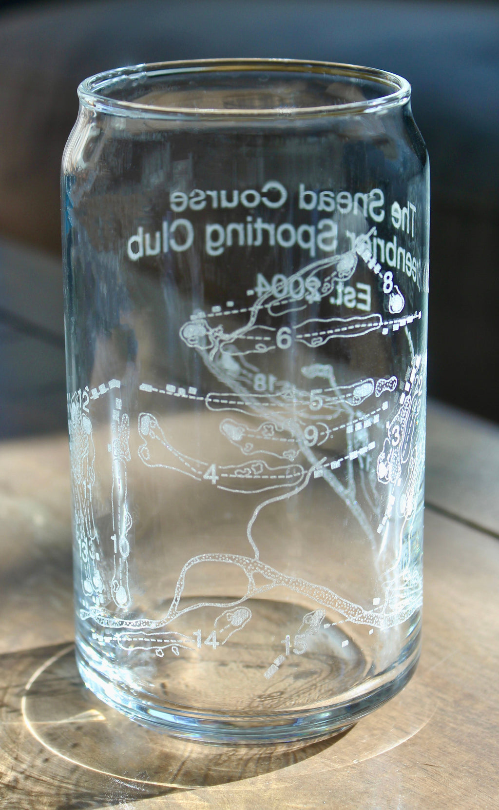 The Snead Course - Greenbrier Sporting Club - Laser Engraved Golf Course Map Glasses – view 3