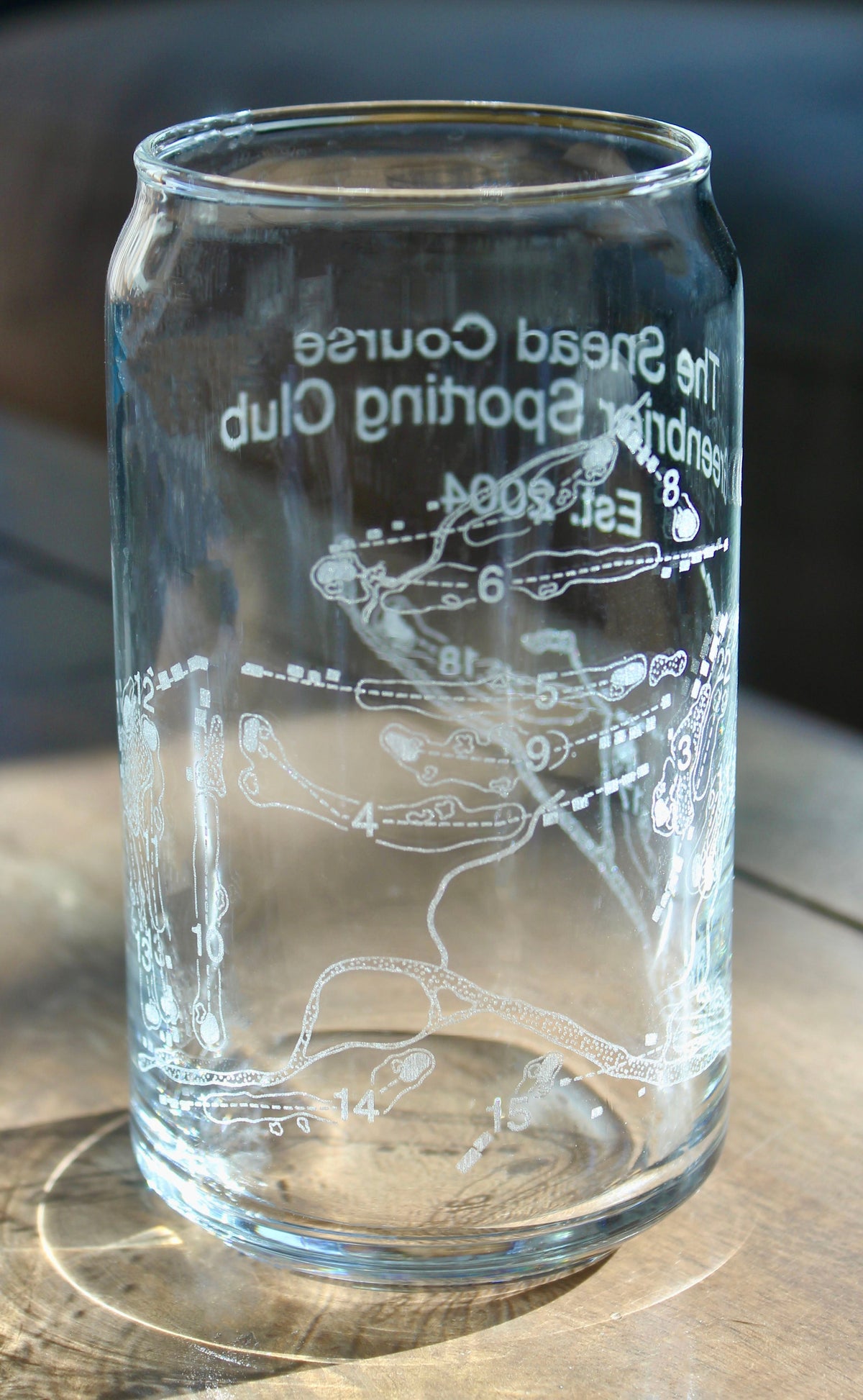 The Snead Course - Greenbrier Sporting Club - Laser Engraved Golf Course Map Glasses – view 3