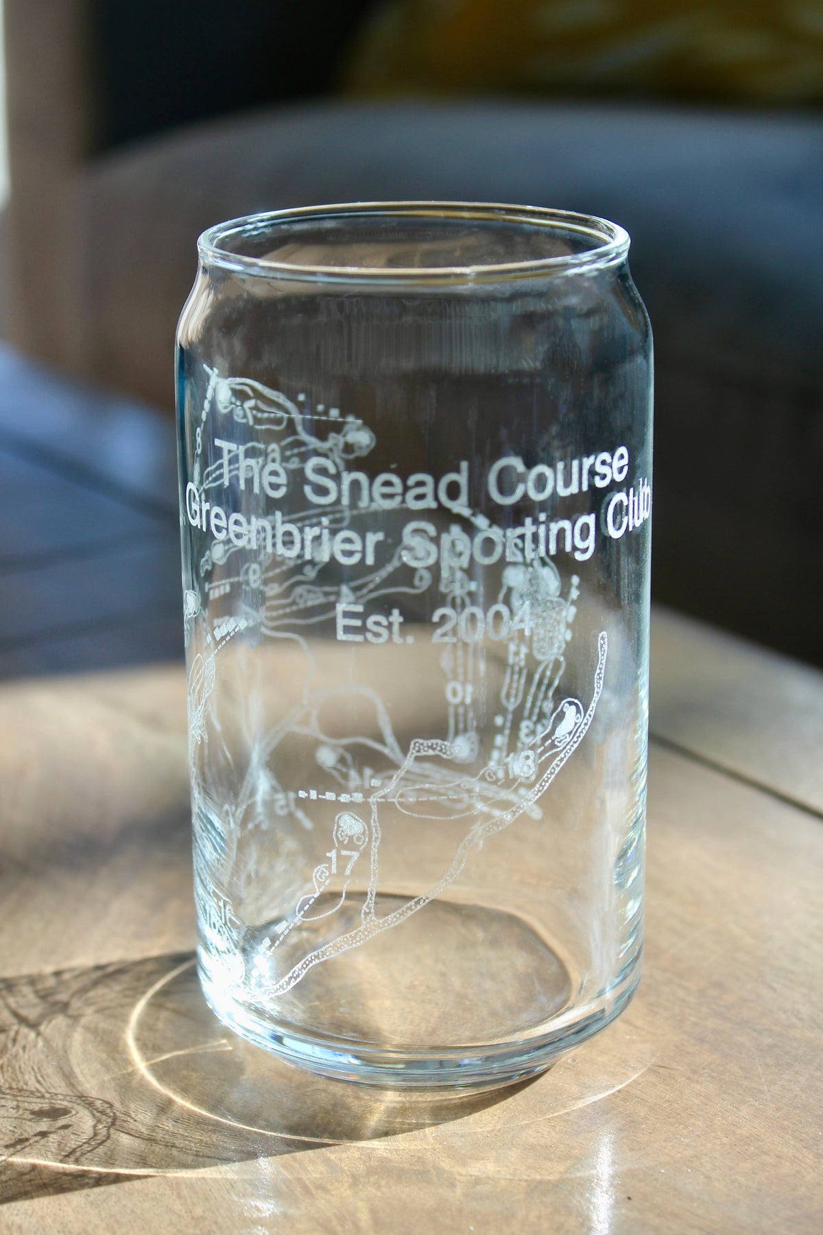 The Snead Course - Greenbrier Sporting Club - Laser Engraved Golf Course Map Glasses – view 2