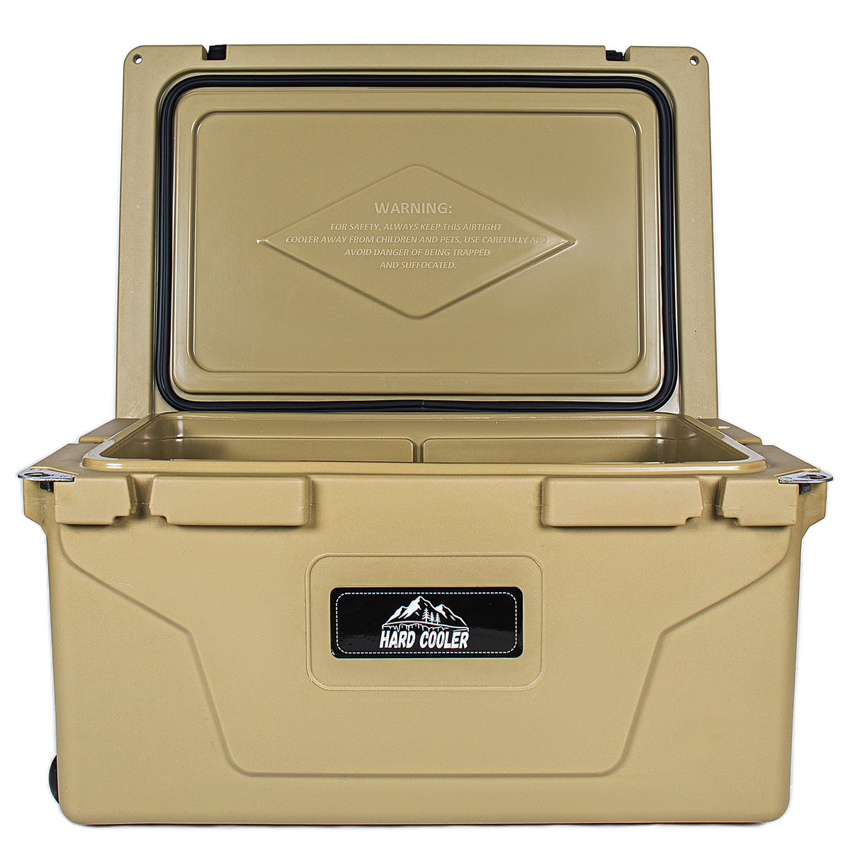 110 Quart Khaki Cooler, Rotomolded Insulated Ice Chest – view 7