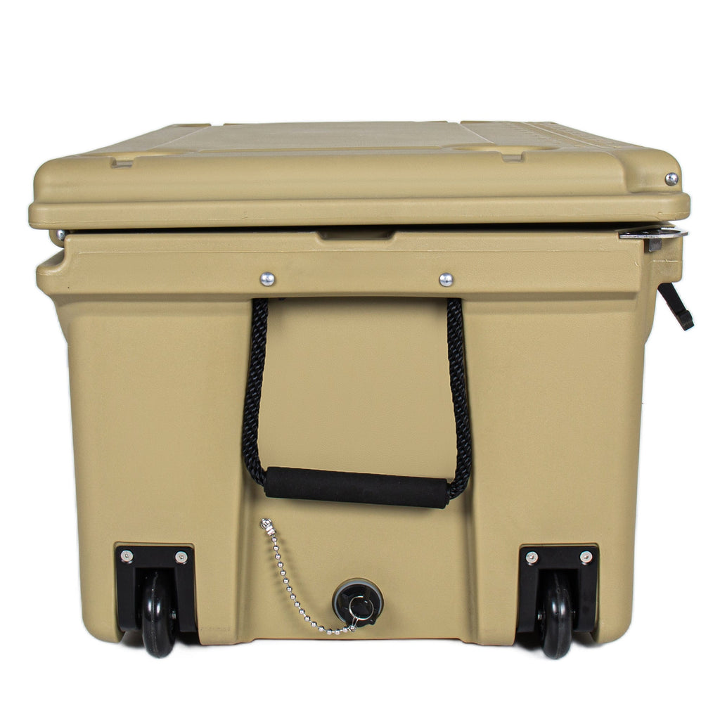 110 Quart Khaki Cooler, Rotomolded Insulated Ice Chest – view 10