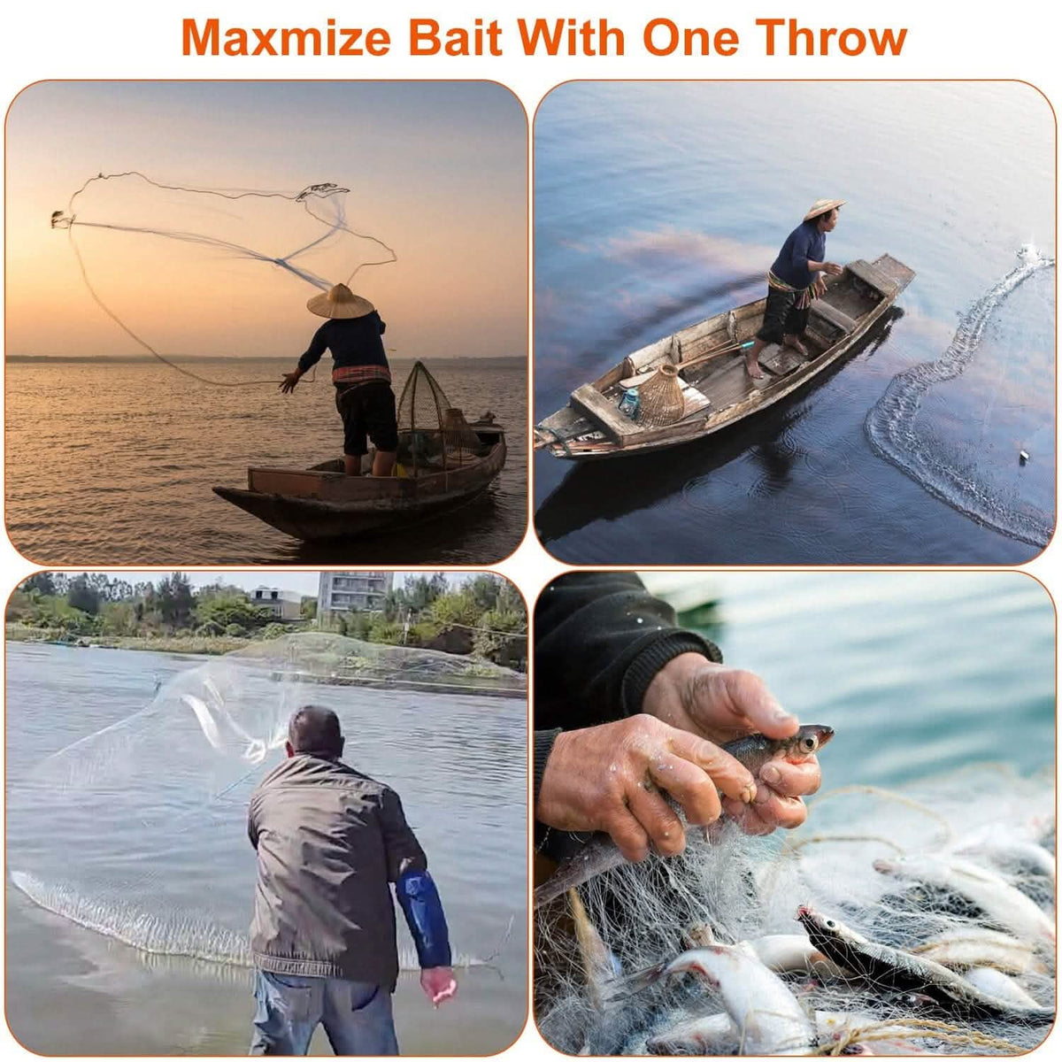 Fishing Cast Net Bait Trap Heavy Duty – view 8