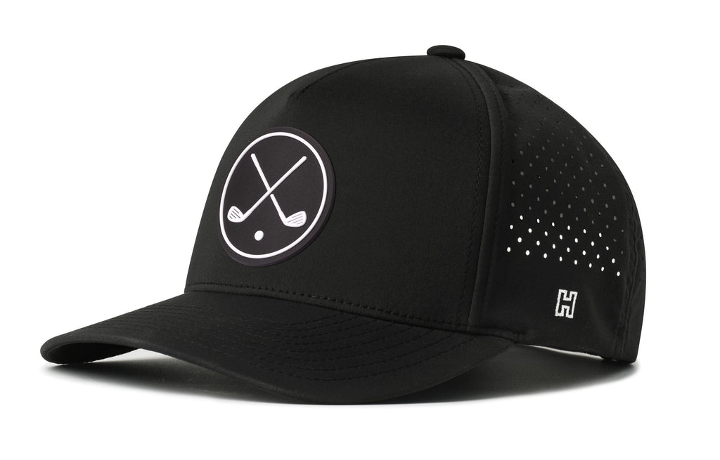 Crossed Clubs Performance 5-Panel Hat  |  Golf Flexfit Snapback – view 2