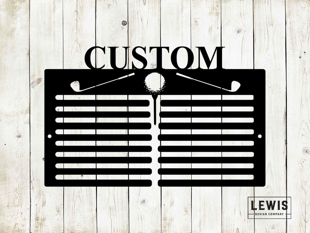 Golf Scorecard Display with Clubs | Personalized Metal Golf Decor – view 2