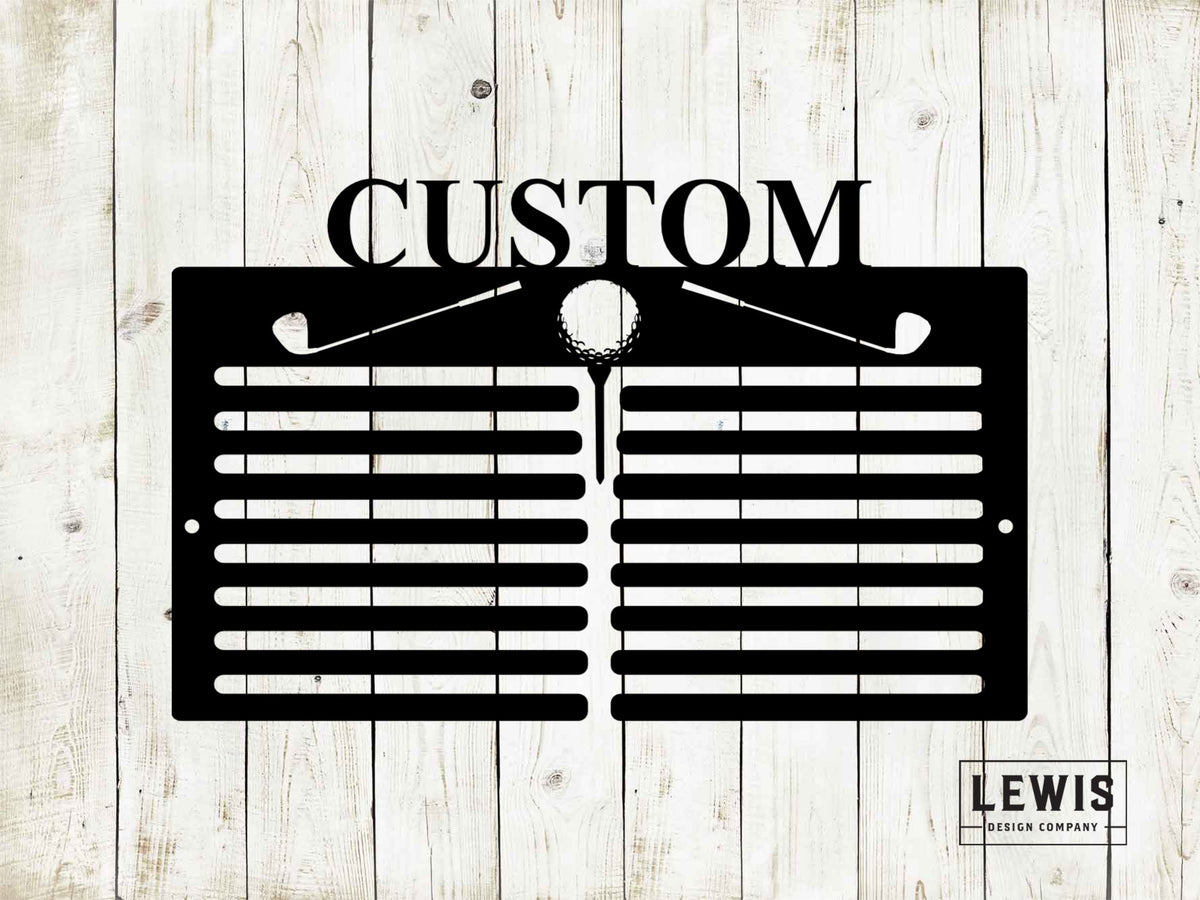 Golf Scorecard Display with Clubs | Personalized Metal Golf Decor – view 2